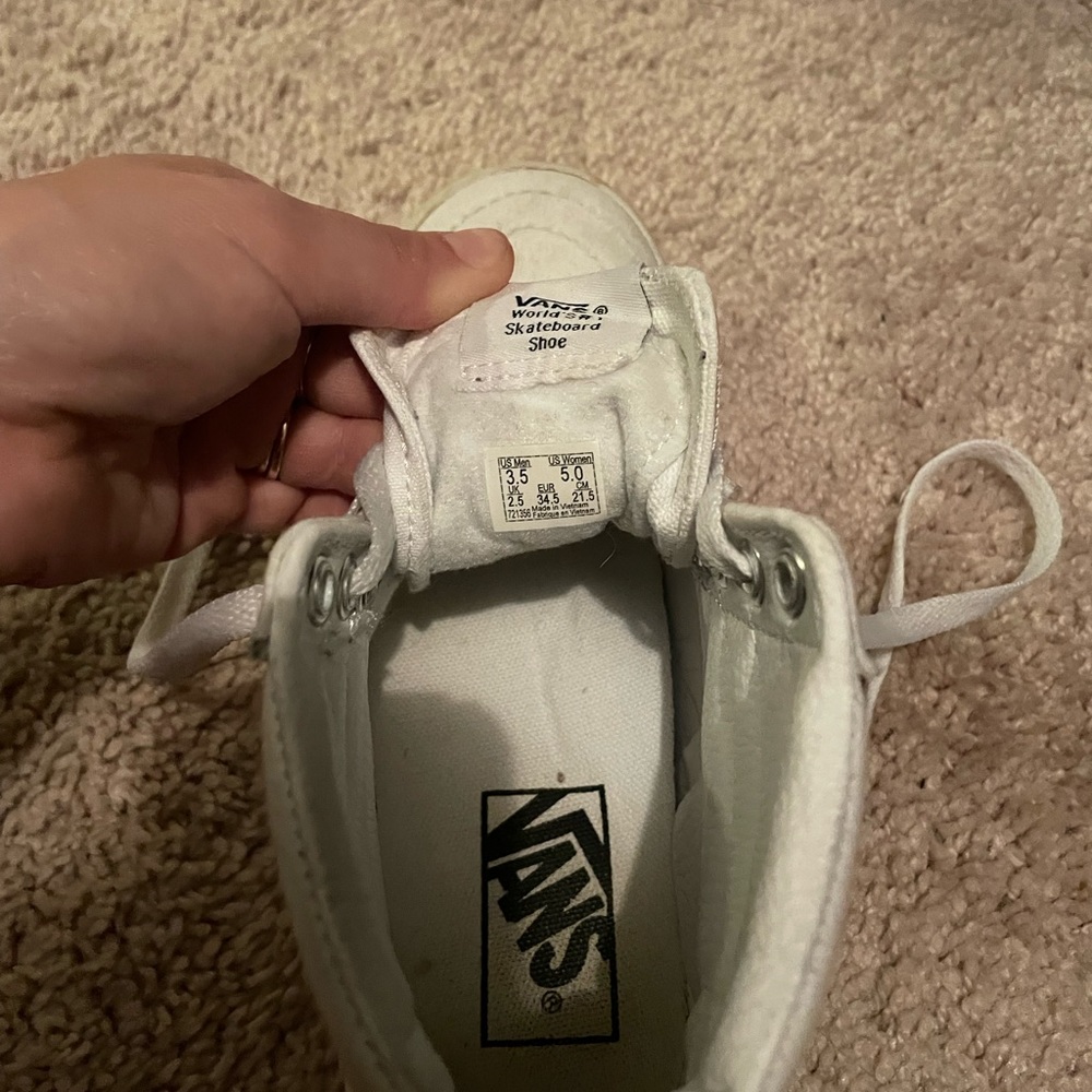 White High Top Vans - Picture 5 of 7
